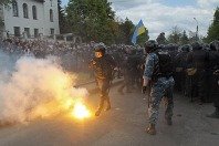 Ukraine: Zusammenstöße von Nationalisten und Weltkriegsveteranen 